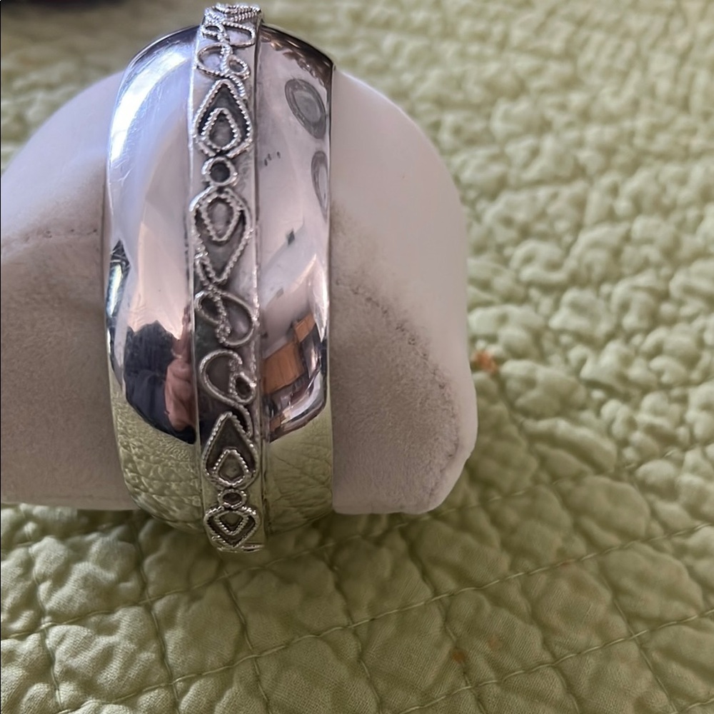 Vintage 925 Silver Bangle Bracelet - Picture 3 of 6